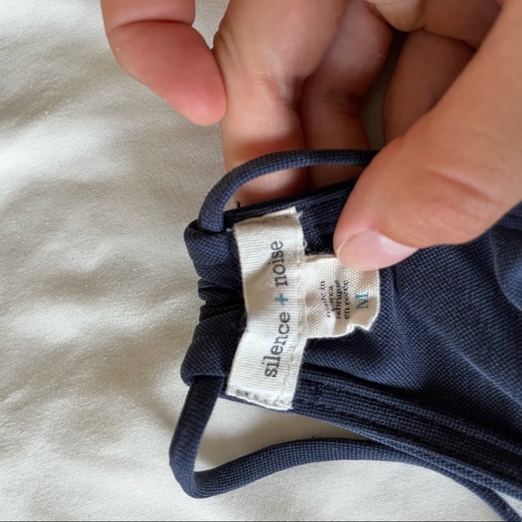 silence + noise racerback mini dress in navy blue - Picture 5 of 6